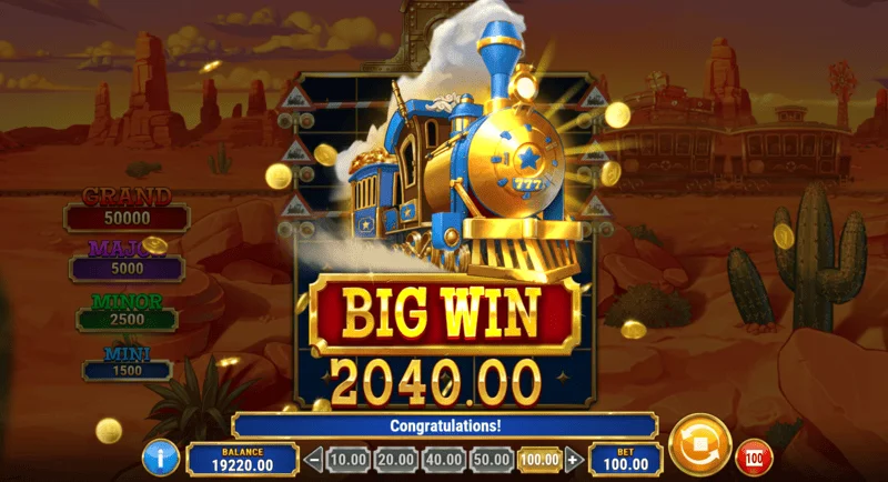 Track n’ Gold big win bonus game