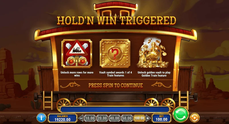 Track n’ Gold bonus game