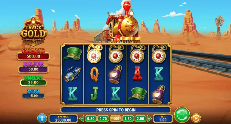 Track n’ Gold game screen
